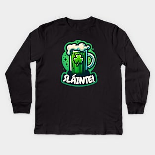 Sláinte! Green Beer Cheers - St. Paddy's Day Mug Kids Long Sleeve T-Shirt